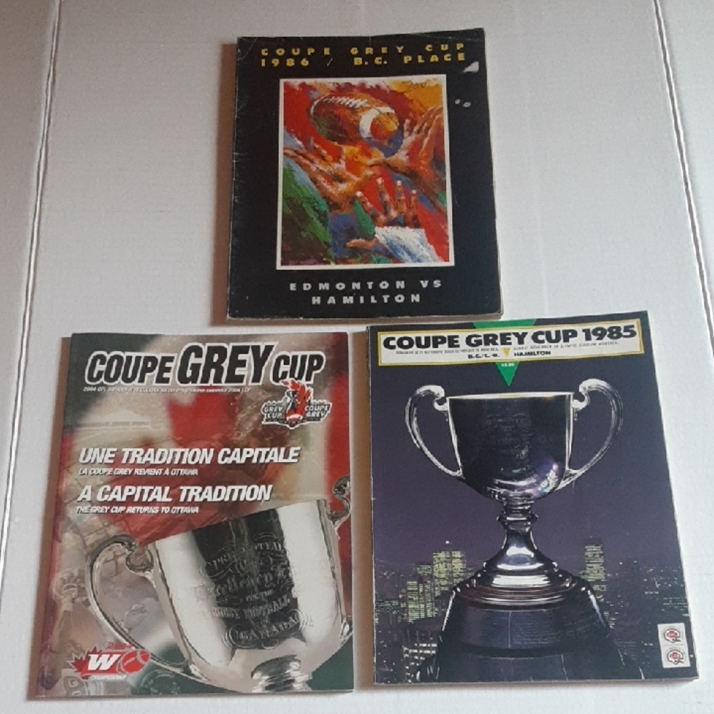 CFL Coupe Grey Cup Football Programs Collection